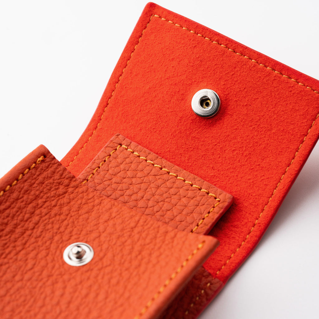 Tangerine Leather Watch Pouch