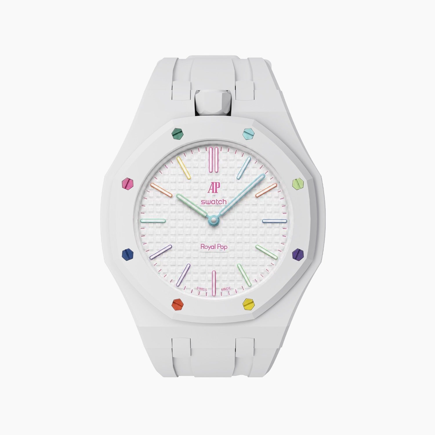 Huit Blanc Swatch x AP Royal Pop Rubber Case-Strap – IFL Watches