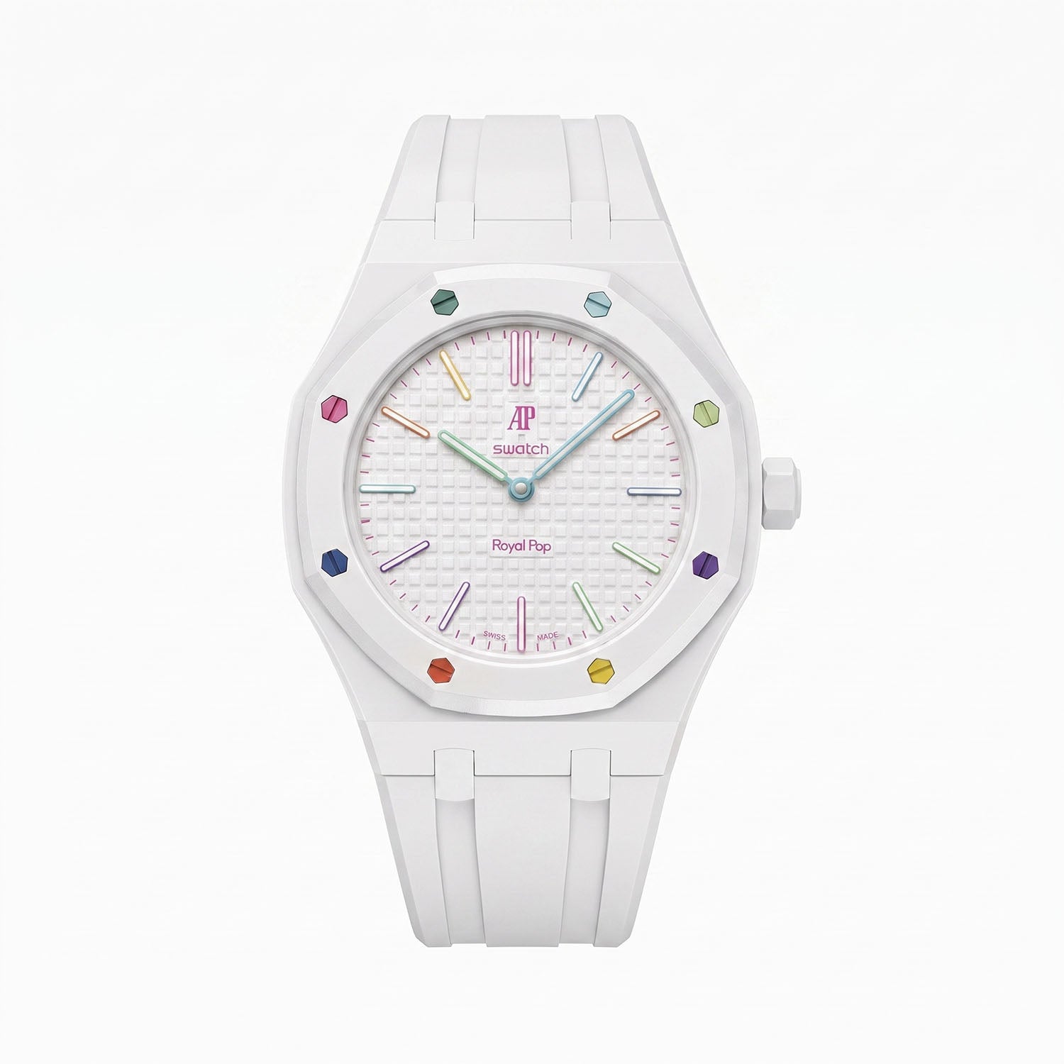 Huit Blanc Swatch x AP Royal Pop Rubber Case-Strap – IFL Watches