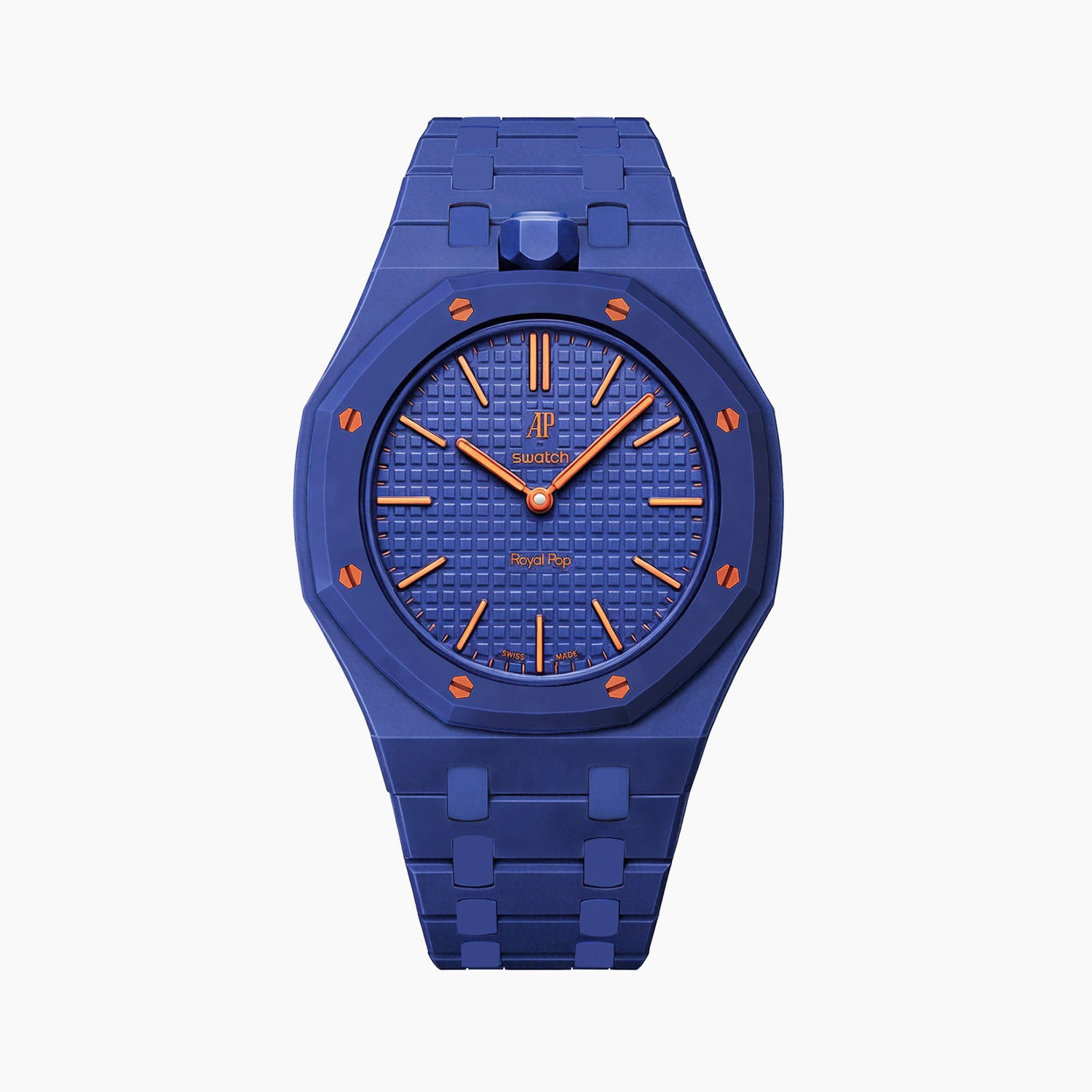 サイカトグとブルーオーブ Bioceramic Strap & Case for AP X Swatch Royal Pop Orenji Hachi