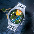 Waterfall Concept watch with hand-painted dial art realized on a Citizen Tsuyosa Automatic