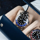 Blue Saffiano Watch Roll – Two Watches