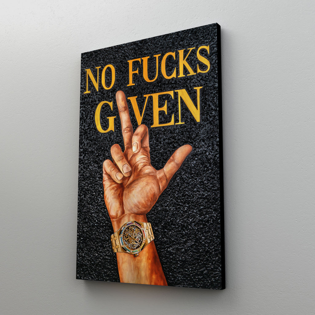 No F#$ks Given Wall Art Large Oil Painting