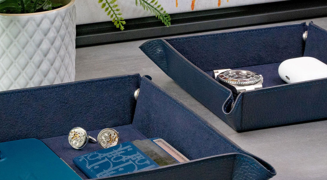 Blue Valet Tray