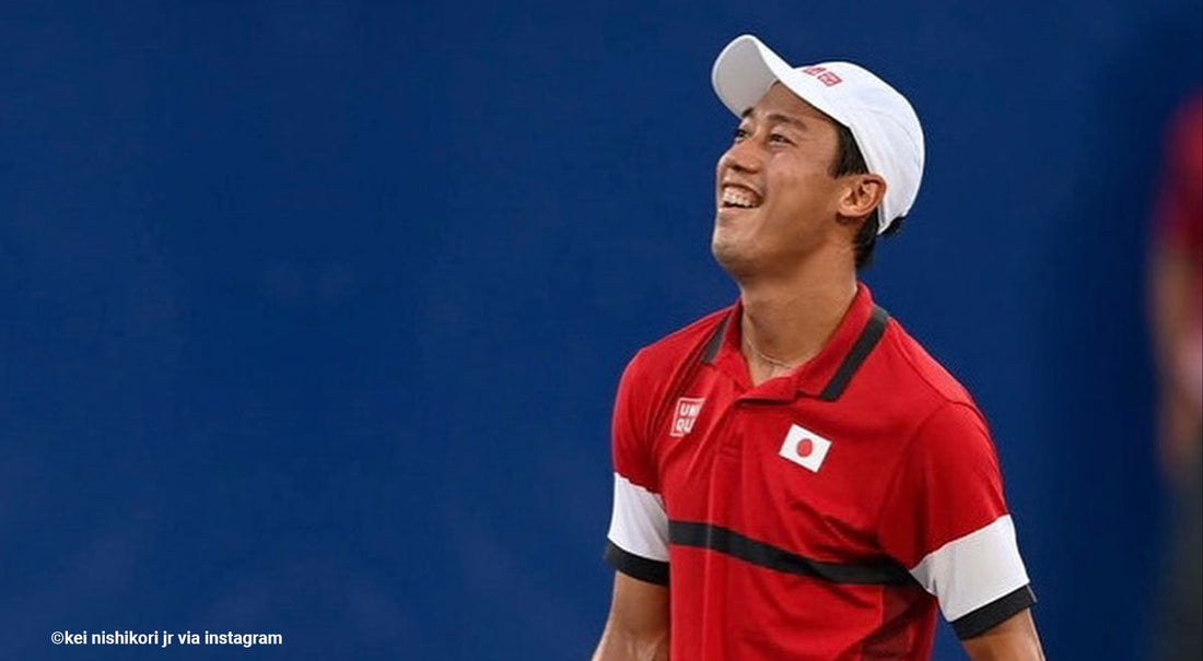 Kei Nishikori wearing the CasiOak Crystal Jellyfish