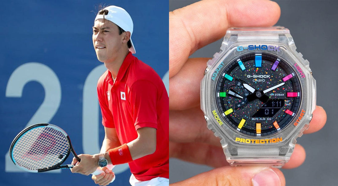 Kei Nishikori wears G-Shock CasiOak Crystal Jellyfish