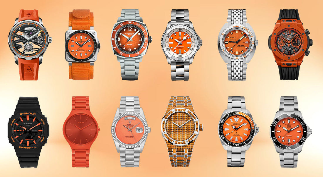 orange dial watches