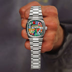 Bulova Super Seville Mural Verde – Hand-painted custom Bulova Super Seville featuring NYC street art on green dial, a bespoke timepiece by IFL Watches