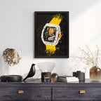 Richard Mille RM Smiley – A hand-painted carbon fibre wall art by artist Katy Barnfield.