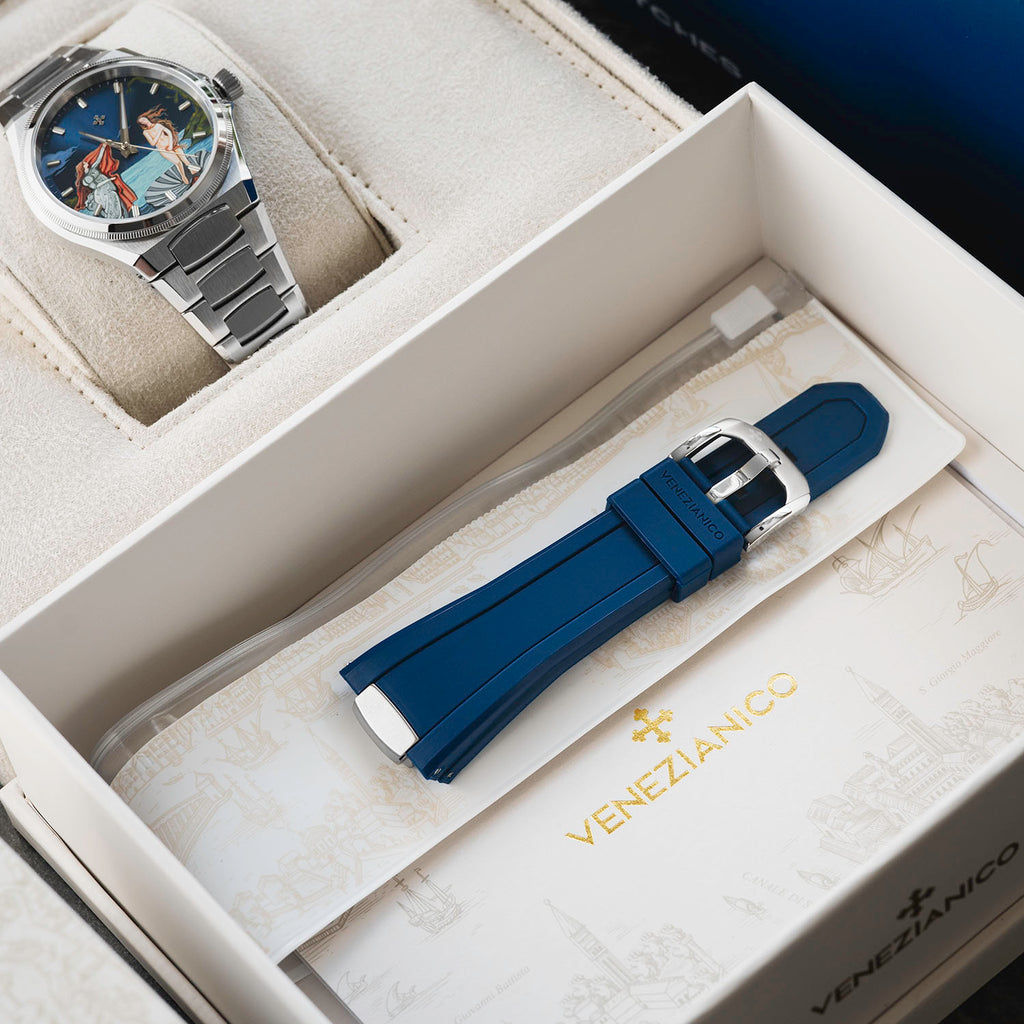 Venezianico Arsenale Venus – Hand-painted custom Arsenale 40 featuring Botticelli's Birth of Venus artwork, a bespoke timepiece by IFL Watches 