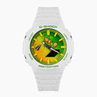 Vibrant hand-painted G-Shock CasiOak Banana Split watch showcasing a colorful banana-themed dial
