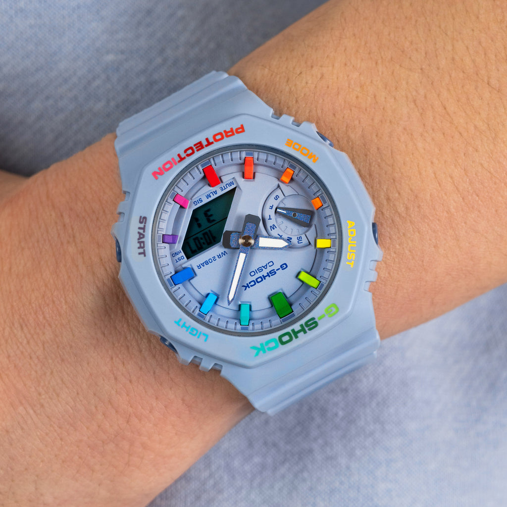 G-Shock CasiOak Mini Lavender Rainbow