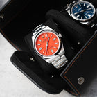 Noir Leather Watch Roll – Four Watches