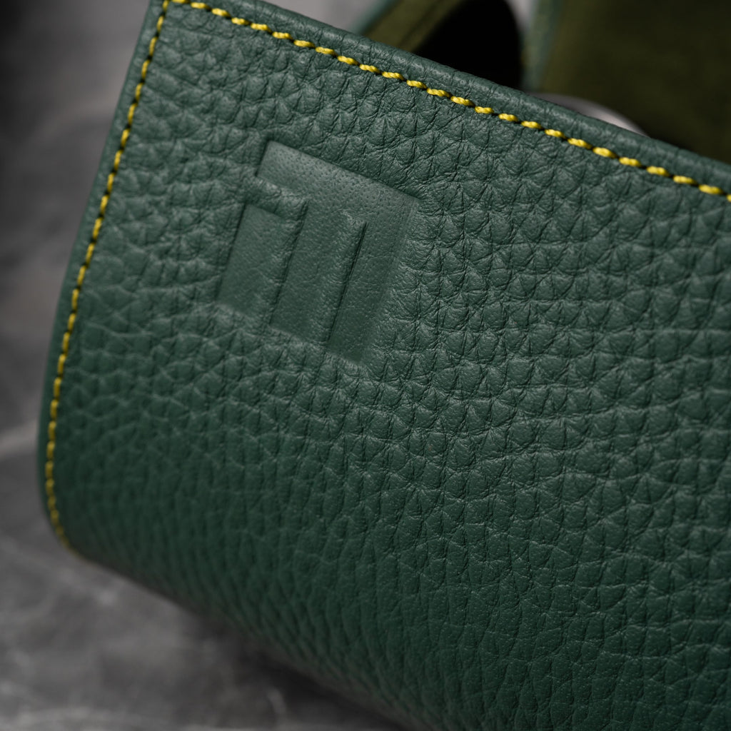 Olive Leather Watch Roll – Two Watches