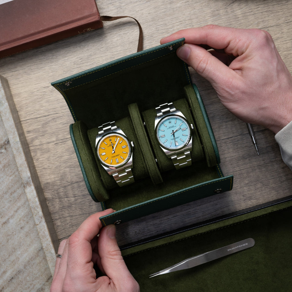 Olive Watch Roll – Two Watches – IFL Watches