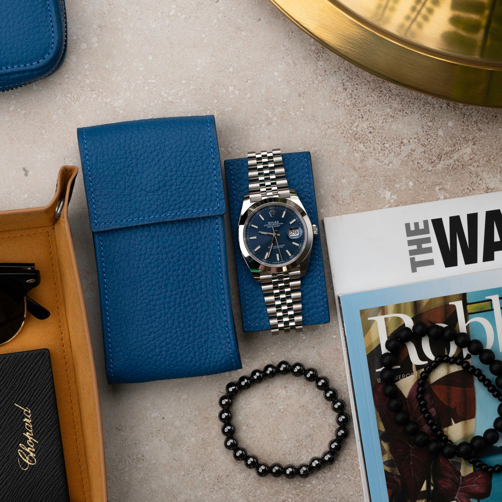 Marine Leather Watch Pouch