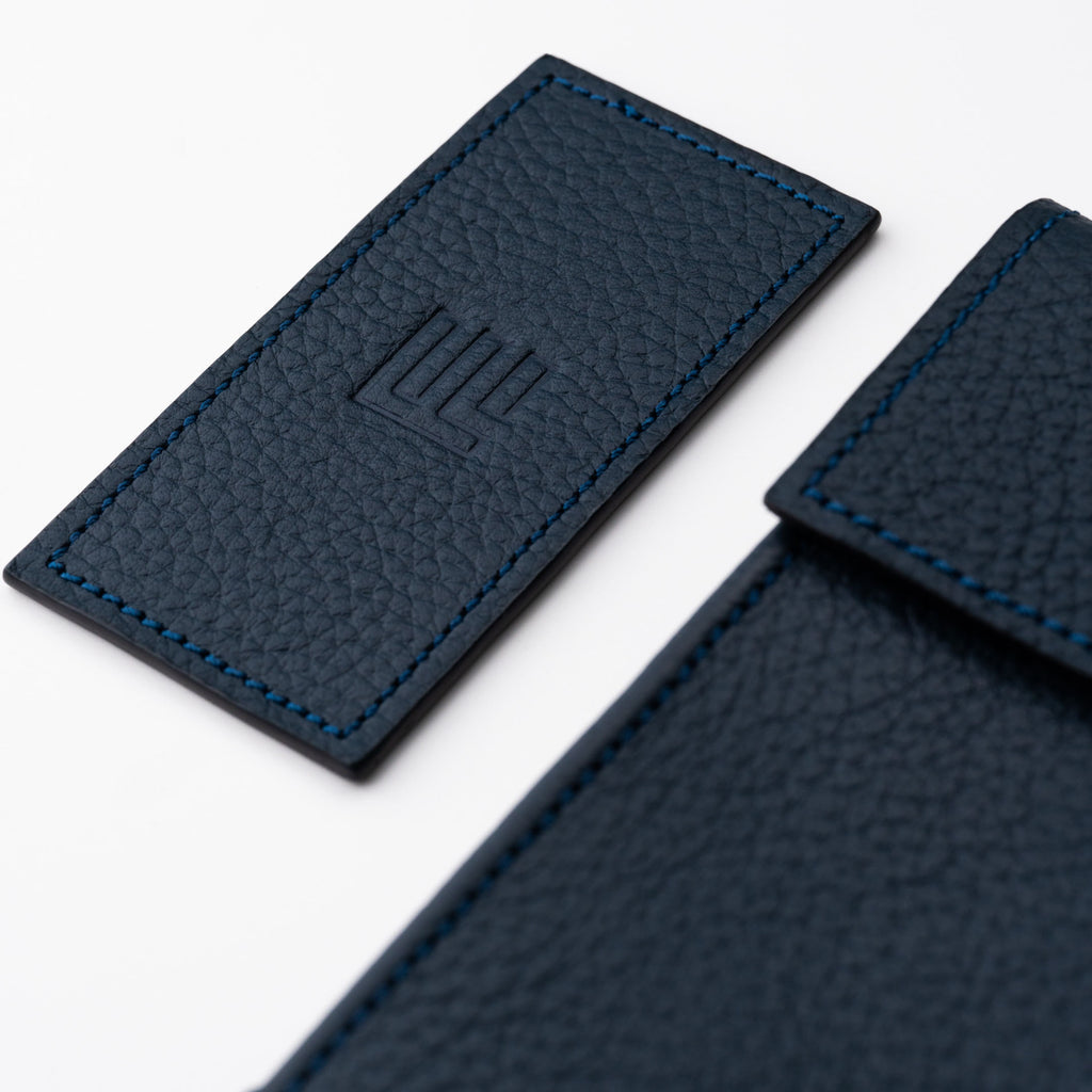 Products Navy Leather Watch Pouch