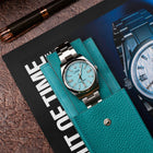 Teal Leather Watch Pouch