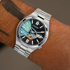 Limited edition Citizen Tsuyosa Automatic featuring a customized, hand-painted Space Surfer motif.