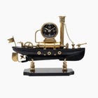 Steam Boat Table Clock Sculpture