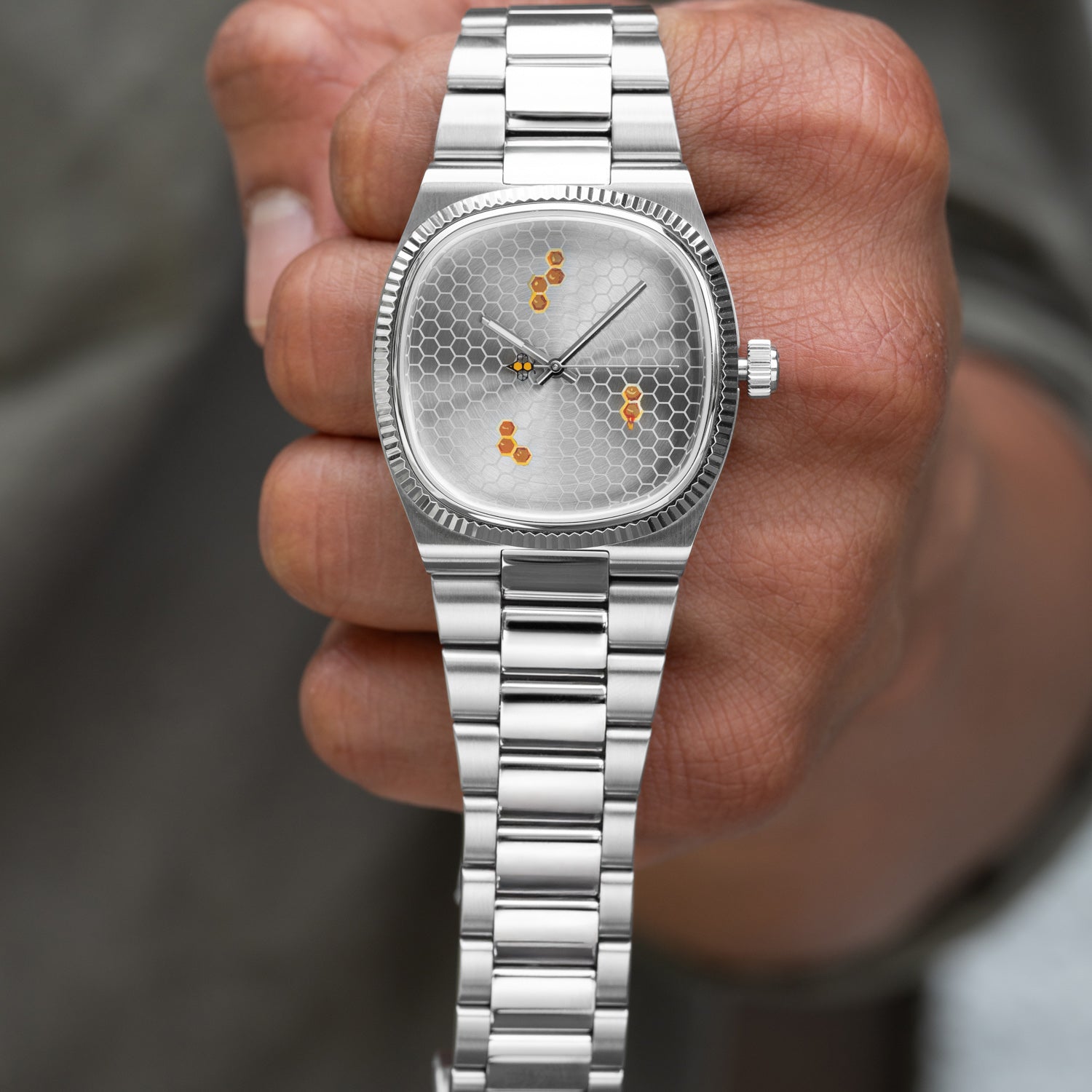 稼働品 ★BULOVA・ブローバ・Super Seville・クォーツ★ Green Dial Stainless Steel Bracelet Super Seville 96B439
