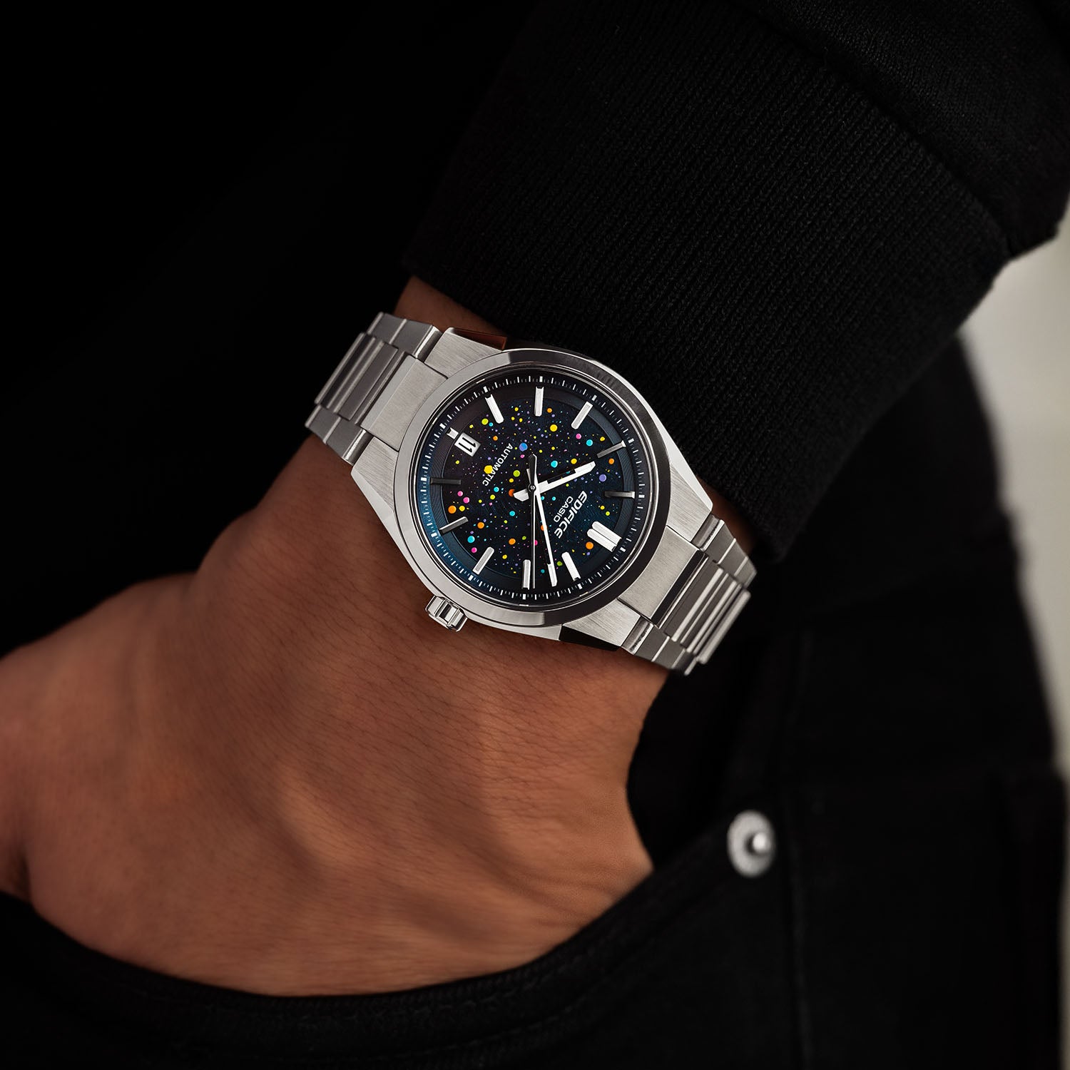 Casio Edifice Midnight Sky – Hand-painted custom Casio Edifice featuring night sky artwork, a bespoke limited edition timepiece by IFL Watches