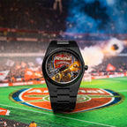IFL Canvax Gunners — Bespoke 40mm automatic with a hand-painted cannon crest in red and gold, customized exclusively by IFL Watches.