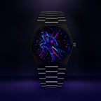 IFL Watches Canvax MK-01 – Hand-painted custom Canvax featuring neon steampunk soldier artwork, a bespoke timepiece by IFL Watches