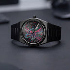 IFL Watches Canvax MK-01 – Hand-painted custom Canvax featuring neon steampunk soldier artwork, a bespoke timepiece by IFL Watches