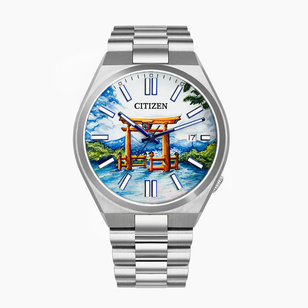 Tsuyosa Hiroshima Concept – Exclusive Citizen Tsuyosa from the Japan-Inspired Collection with a hand-painted Hiroshima dial. A symbol of harmony and resilience. Limited edition by IFL Watches.