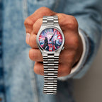 Tsuyosa Osaka Concept – A bold tribute to Osaka’s vibrant energy. This hand-painted Citizen Tsuyosa showcases a samurai girl against neon-lit streets. Limited edition by IFL Watches.