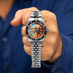 Divine Conflict Concept — Hand-painted custom Tudor Black Bay featuring angel and demon artwork, a bespoke timepiece by IFL Watches