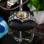 Divine Conflict Concept — Hand-painted custom Tudor Black Bay featuring angel and demon artwork, a bespoke timepiece by IFL Watches