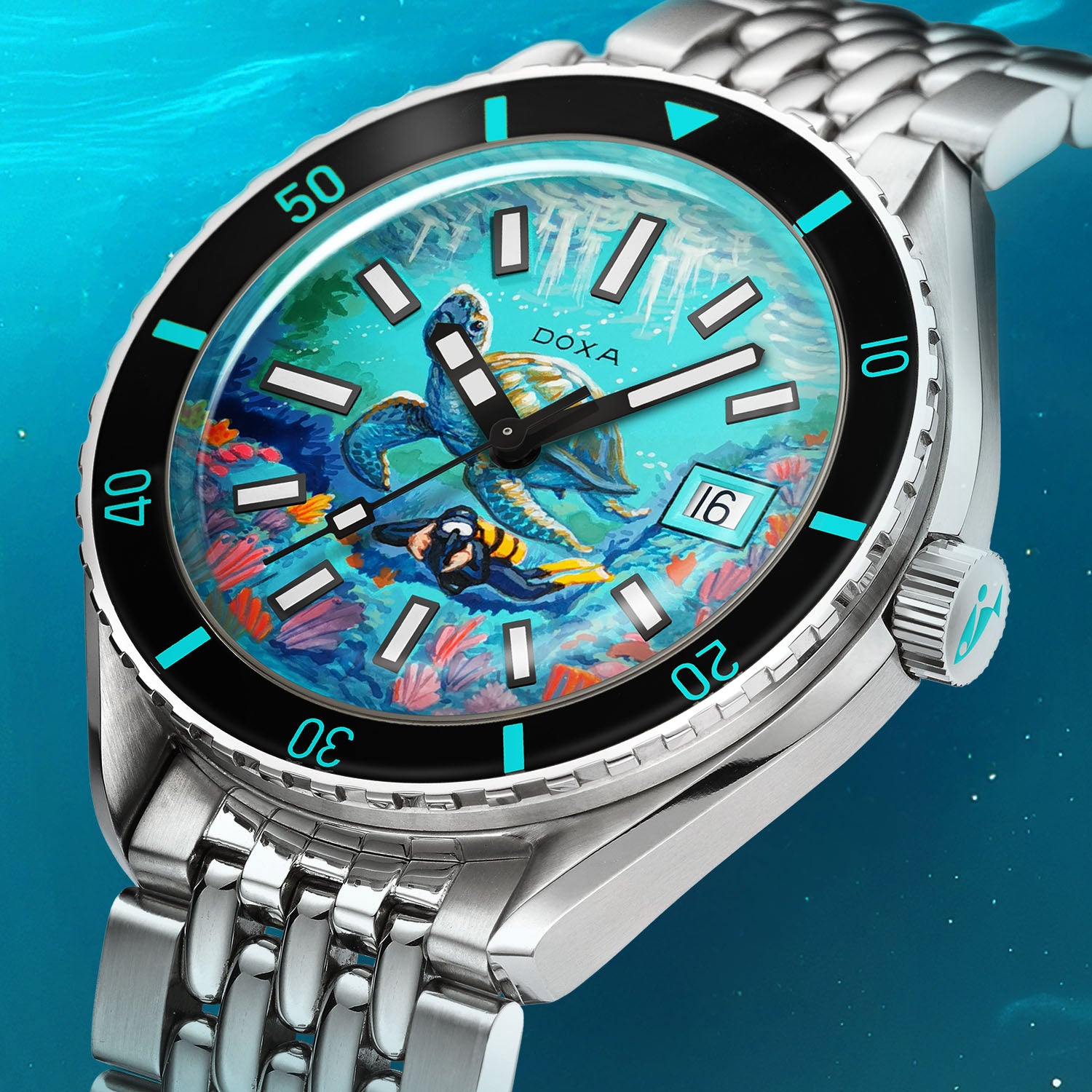 DOXA Aquamarine Reef Turtle – Limited Edition – IFL Watches