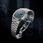 MAEN x IFL Manhattan After Dark limited edition watch featuring hand-painted Gotham-inspired noir dial with vigilante aesthetic on Manhattan 37 platform