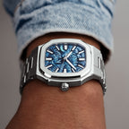 MAEN x IFL Manhattan After Dark limited edition watch featuring hand-painted Gotham-inspired noir dial with vigilante aesthetic on Manhattan 37 platform