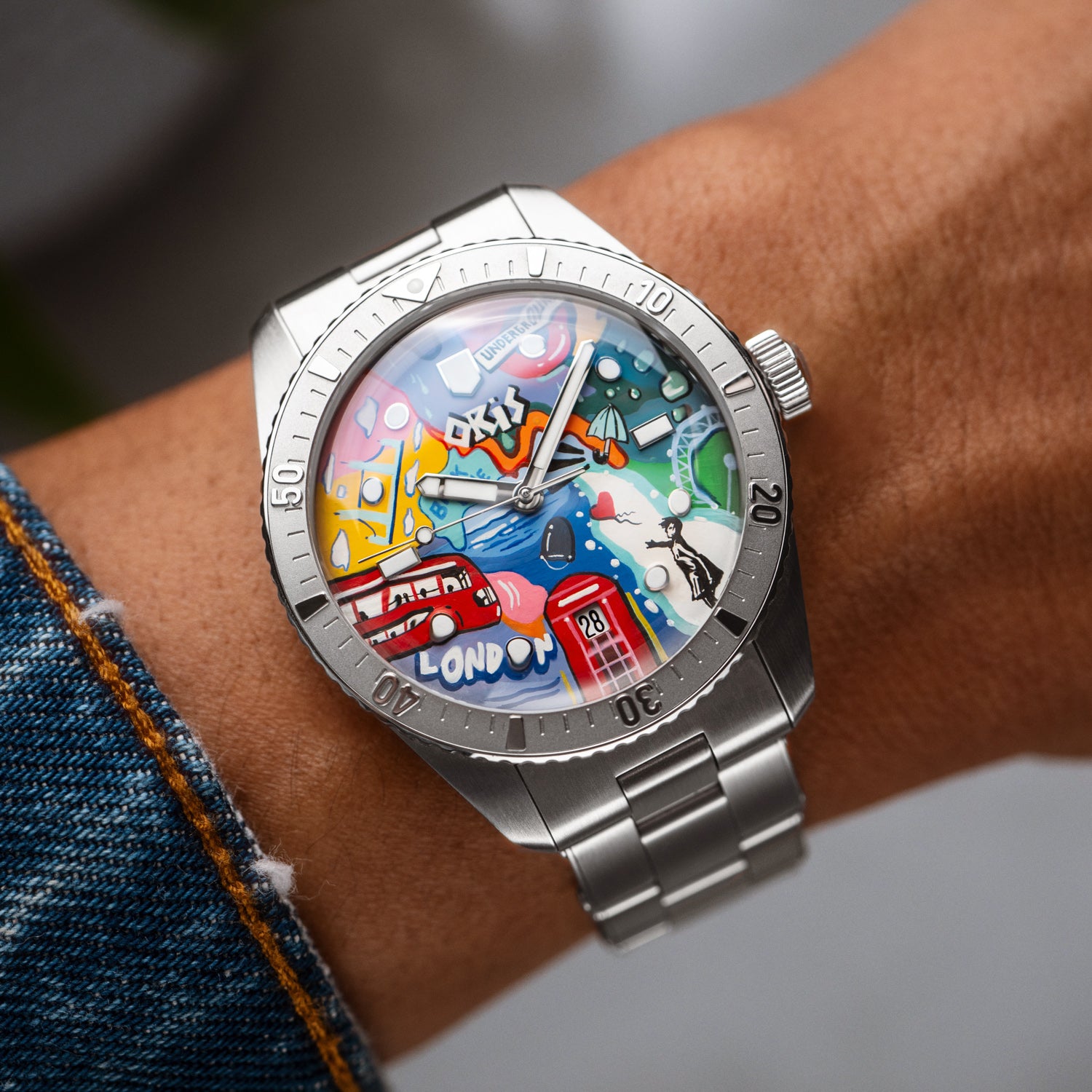 orista オリスタ アート Oris Diver 65 Spray Britannia – Bespoke Timepiece – IFL Watches