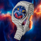 Tissot PRX Grendizer Concept – hand-painted custom Tissot PRX with vibrant Grendizer artwork by IFL Watches, 40mm stainless steel case, and Powermatic 80 movement