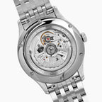 Perrelet Weekend GMT Atlas — open caseback revealing the in-house automatic Caliber P-401 through sapphire crystal, limited edition timepiece by IFL Watches.