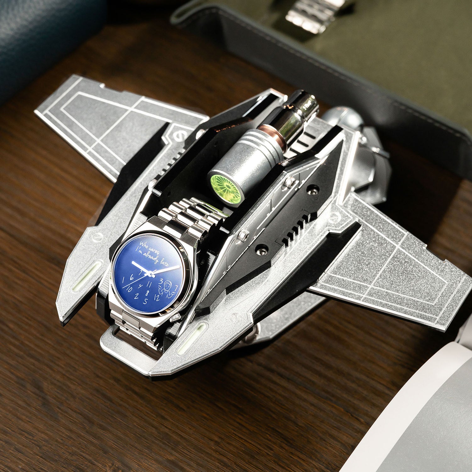 UFO Watchcraft – Robotoy Watch Stand, handcrafted space-inspired adjustable watch holder