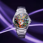 Venezianico Arsenale Arlecchino - Hand-painted custom dial featuring Venice Carnival mask artwork, limited edition bespoke timepiece by IFL Watches