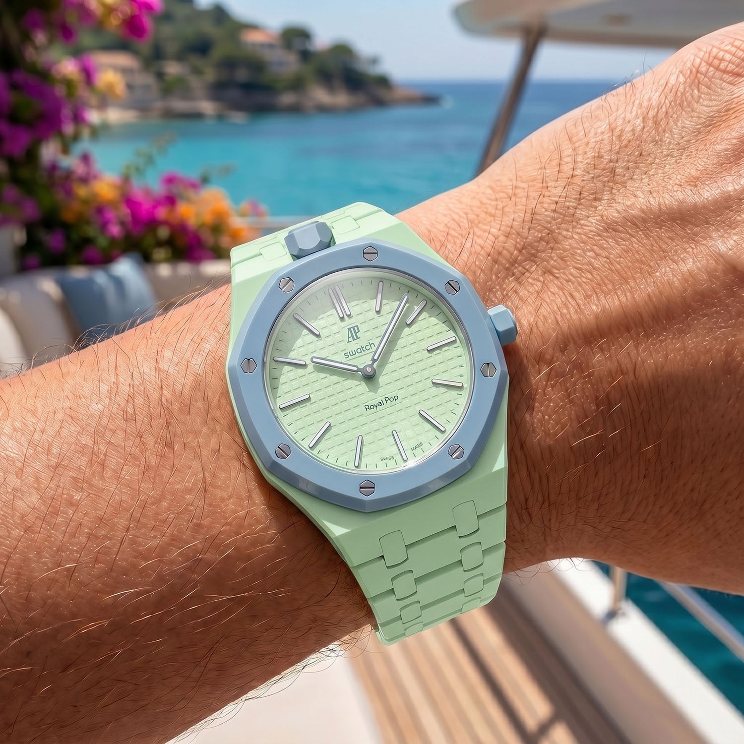 Blaue Acht Swatch x AP Royal Pop Ceramic Case-Strap – IFL Watches