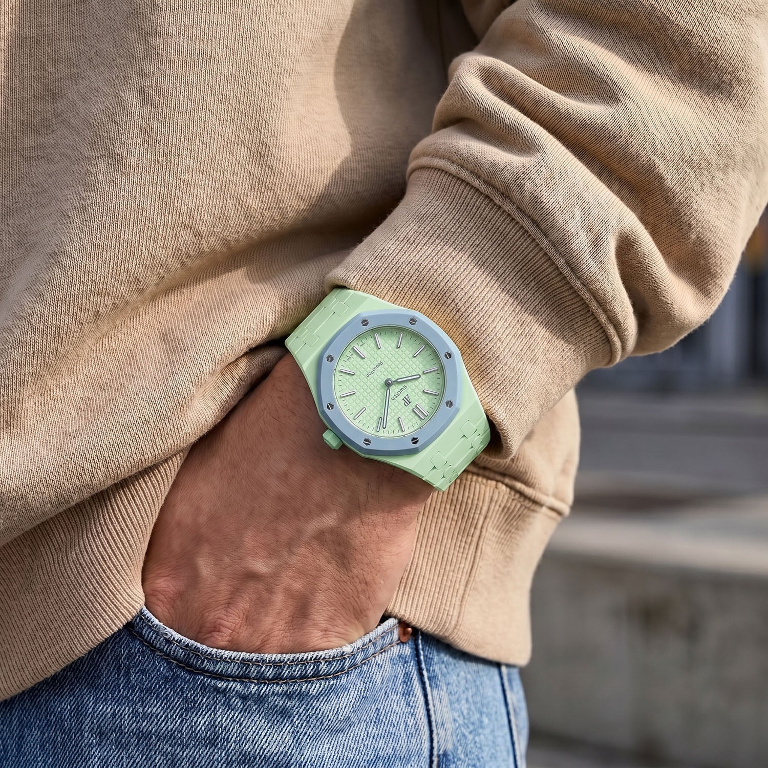 Blaue Acht Swatch x AP Royal Pop Ceramic Case-Strap – IFL Watches