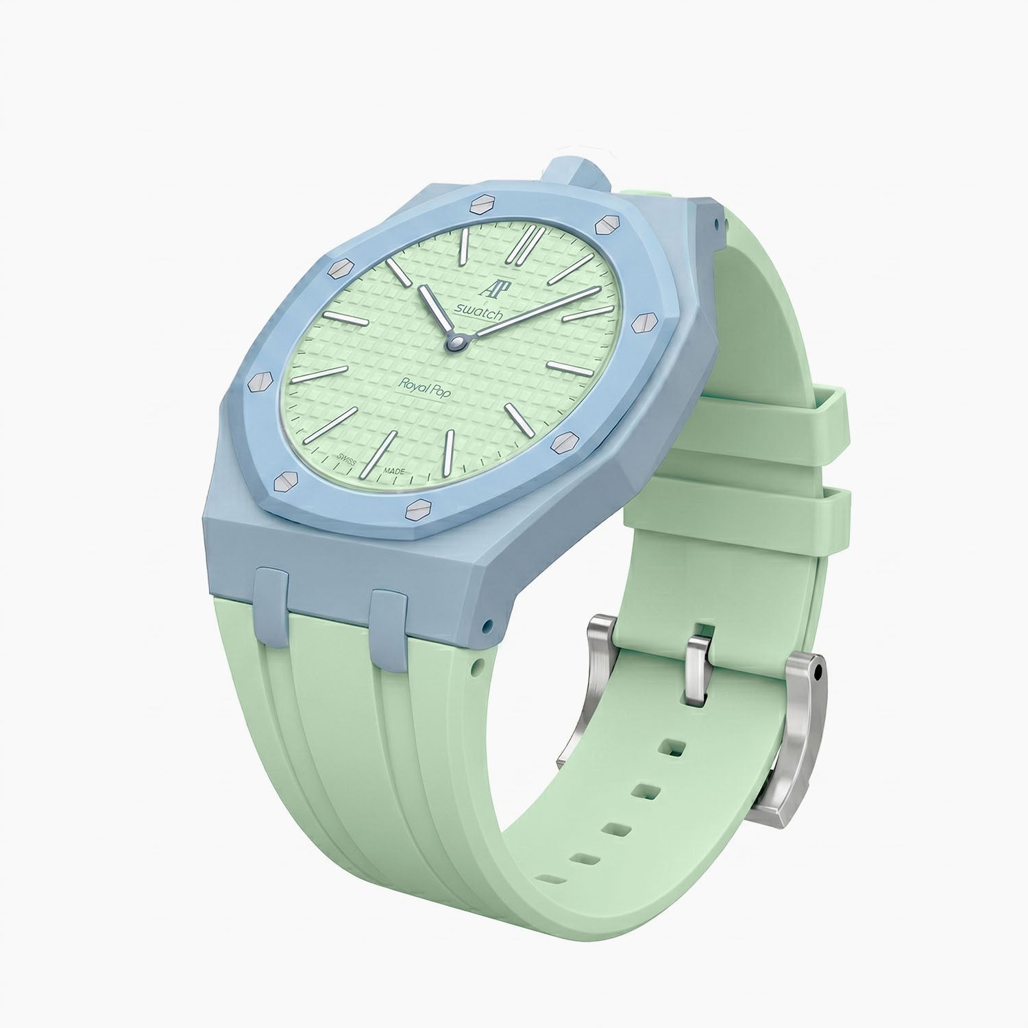 Blaue Acht Swatch x AP Royal Pop Rubber Case-Strap – IFL Watches