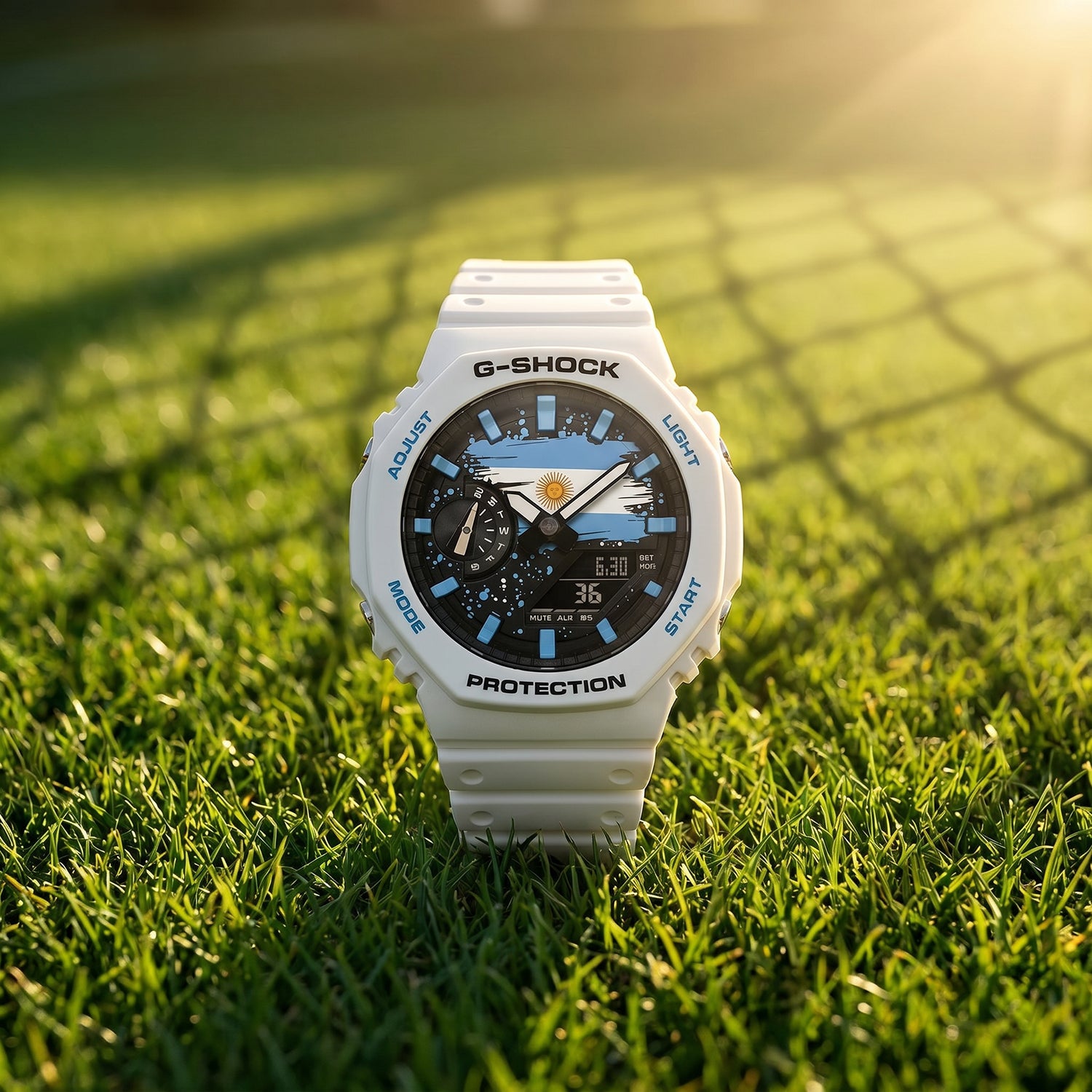 Casio G-Shock Argentina flag dial watch, customized by IFL Watches
