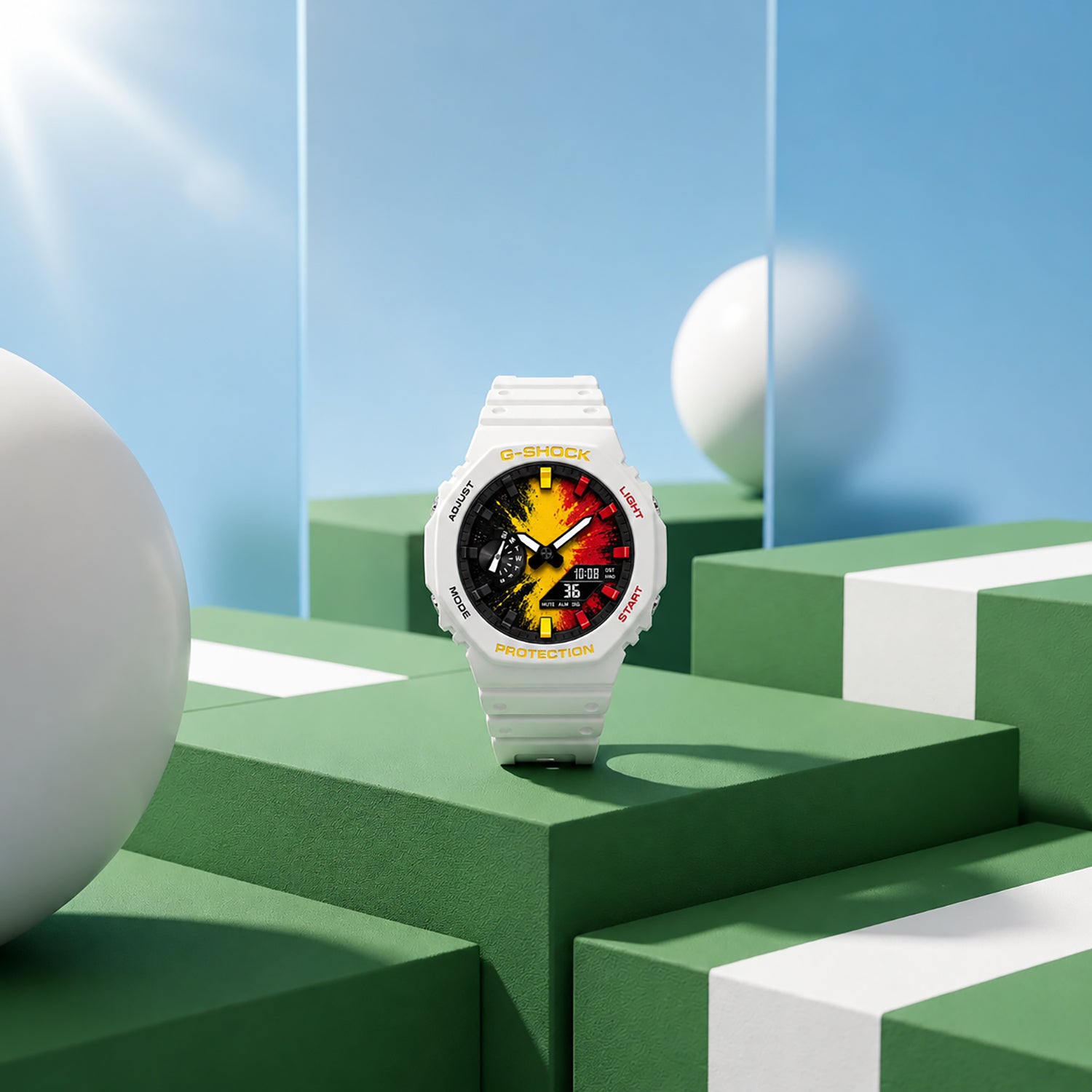 Casio G-Shock Belgium flag dial watch, customized by IFL Watches