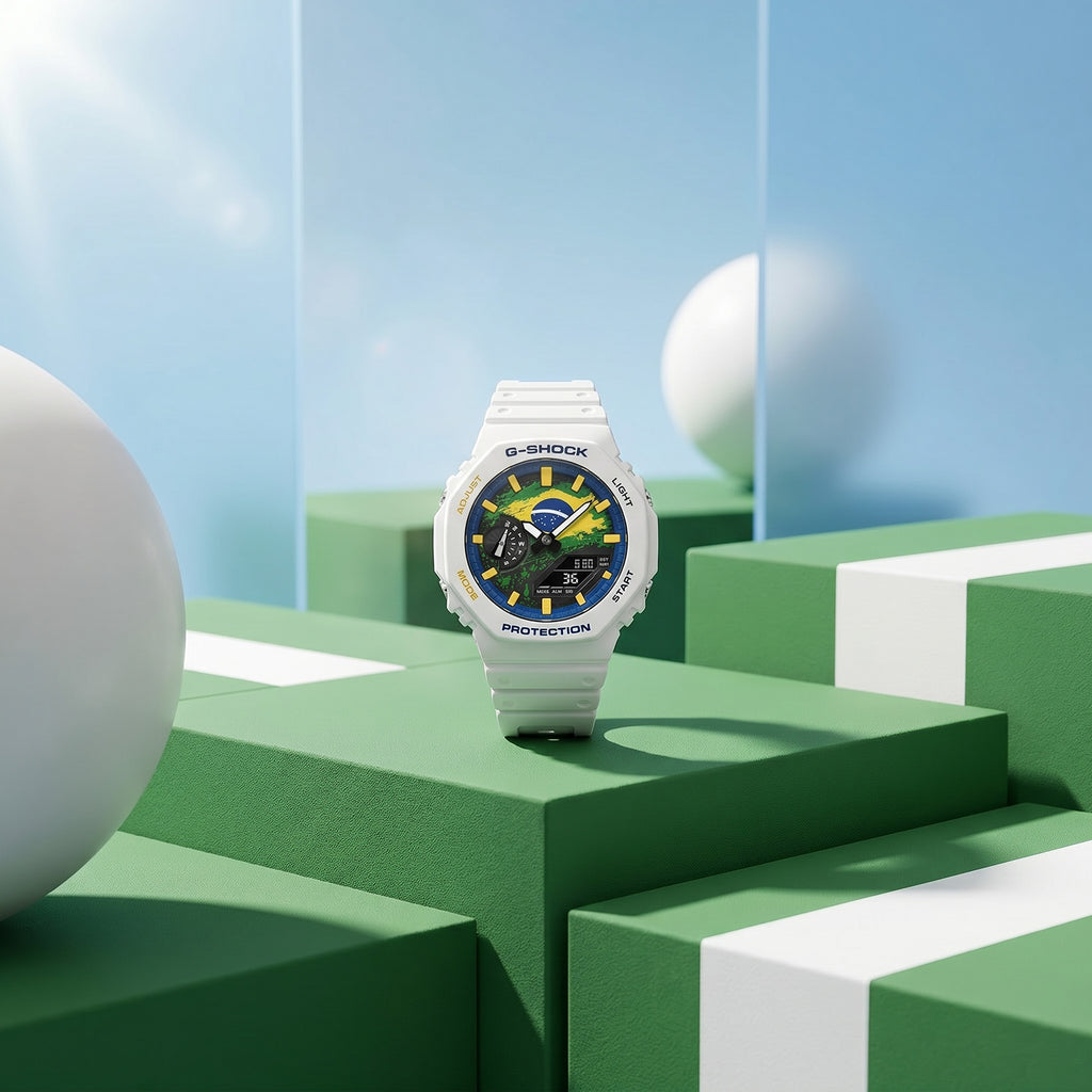Custom Brazil flag G-Shock wristwatch by IFL Watches