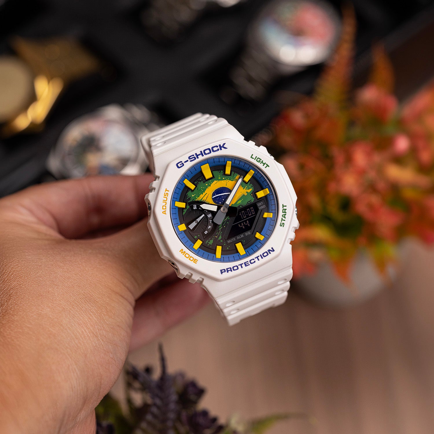 Casio G-Shock Brazil — Brazil flag custom G-Shock, lifestyle image by IFL Watches