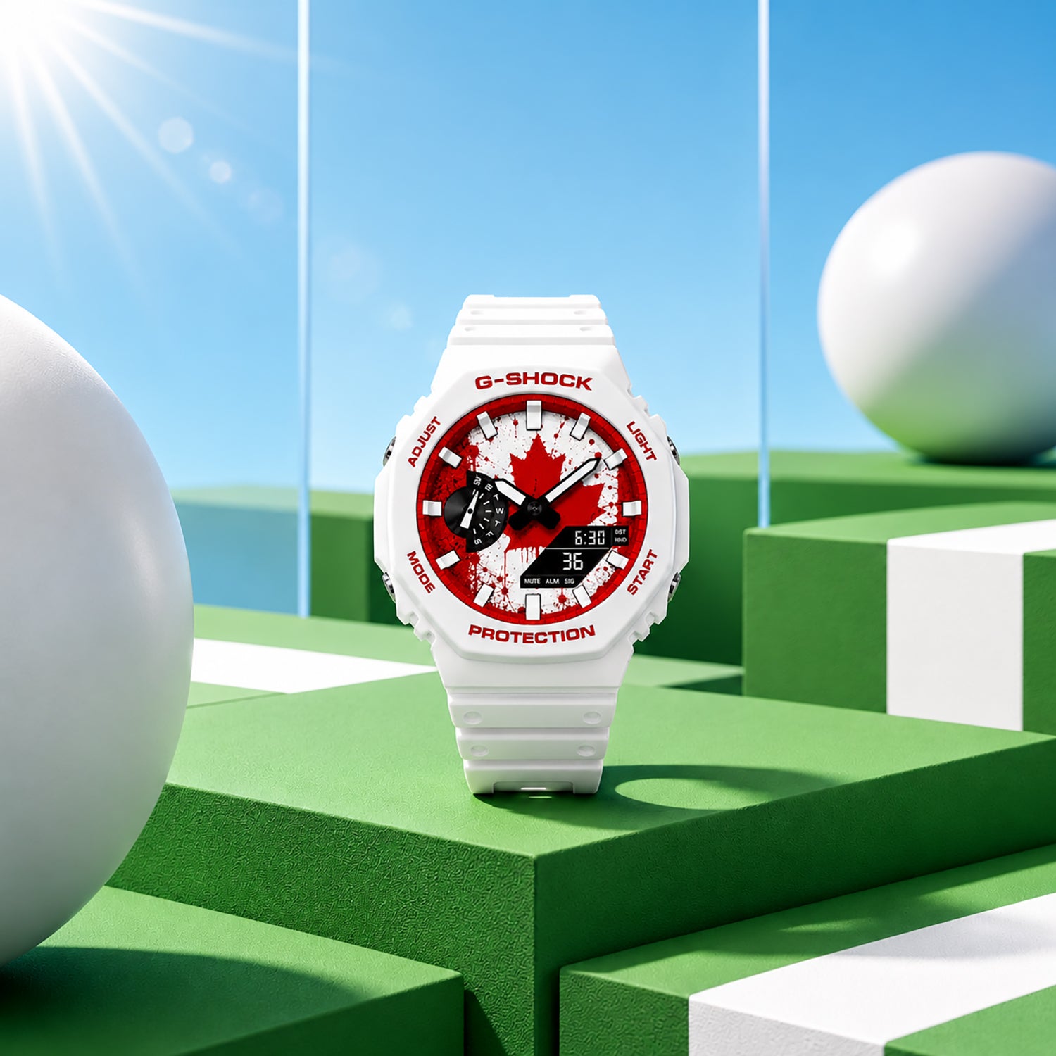 Casio G-Shock Canada national flag watch by IFL Watches