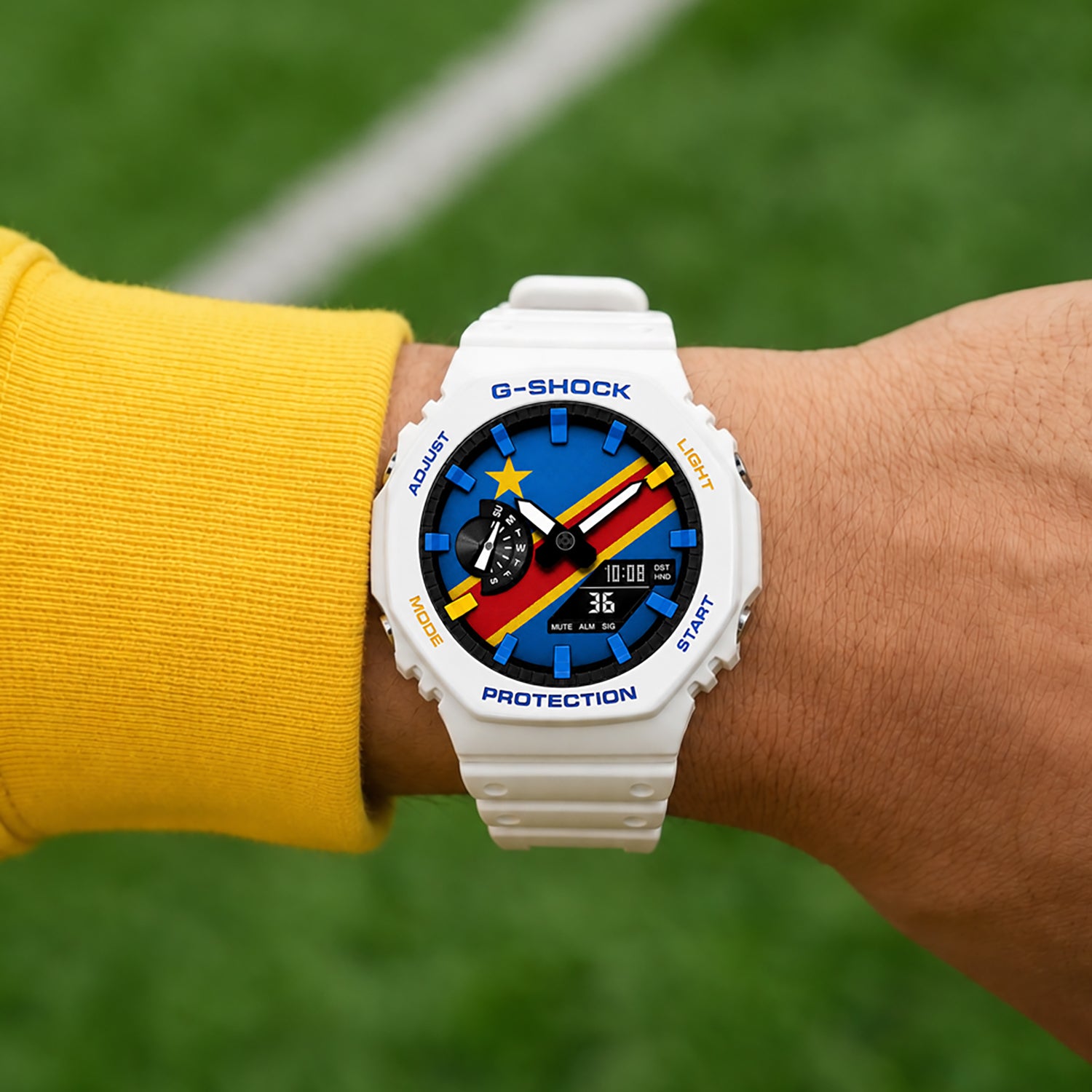 Casio G-Shock DR Congo flag dial watch, customized by IFL Watches